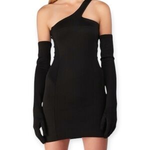 MISCREANTS Black Claudia Dress with Gloves